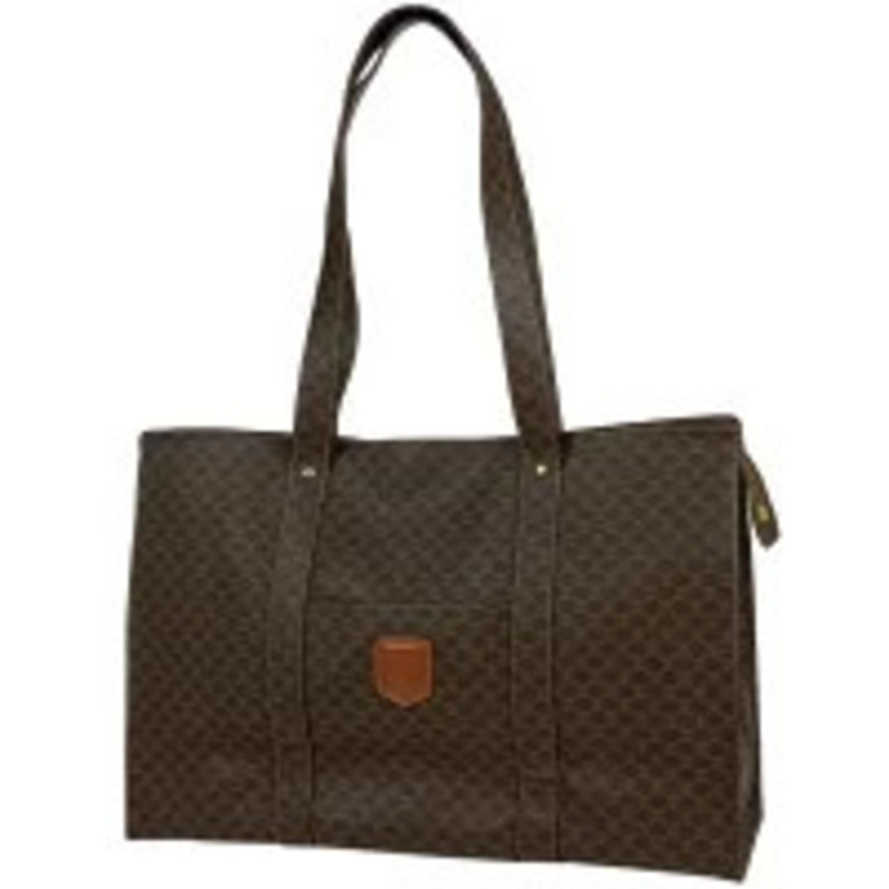 Celine Macadam tote bag shoulder canvas brown